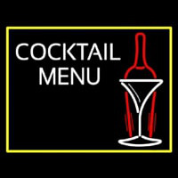 Cocktail Menu With Bottle Neonreclame