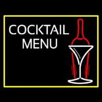 Cocktail Menu With Bottle Neonreclame