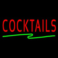 Cocktail with Zigzag Line Neonreclame