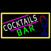 Cocktails Bar With Glass Real Neon Glass Tube Neonreclame
