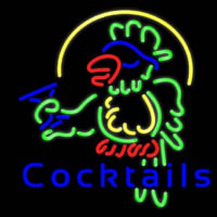 Cocktails Parrot - Beer Real Neon Glass Tube Neonreclame