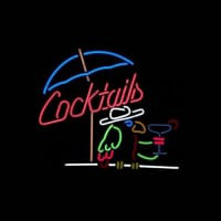 Cocktails Parrot Bier Bar Open Neonreclame