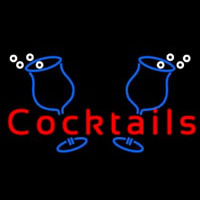 Cocktails With Two Glasses Neonreclame