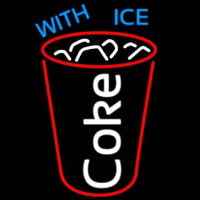 Coke with Ice Cup Neonreclame
