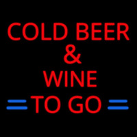 Cold Beer And Wine To Go Neonreclame