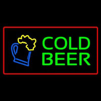 Cold Beer with Red Border Neonreclame