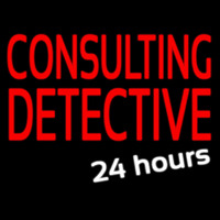 Consulting Detective 24 Hours Neonreclame