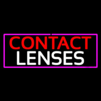 Contact Lenses Rectangle Pink Neonreclame