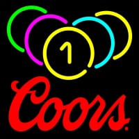 Coors Billiard Rack Pool Neon Beer Sign Neonreclame