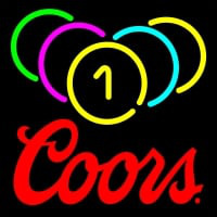 Coors Billiard Rack Pool Neon Beer Sign Neonreclame