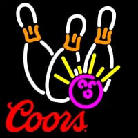 Coors Bowling Neon White Pink Neonreclame