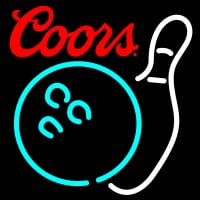 Coors Bowling Neon White Sign Neonreclame