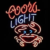 Coors Crab Bier Bar Neonreclame