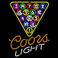 Coors Light Billard Pool Ball Neonreclame