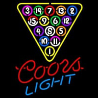 Coors Light Billard PoolBall Neonreclame