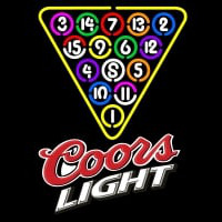 Coors Light Billard Poolhall Ball Neonreclame