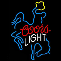 Coors Light Bucking Bronco Beer Sign Neonreclame