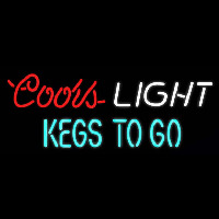 Coors Light Kegs to Go Beer Real Neon Glass Tube Neonreclame