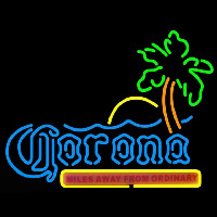 Corona Beach Sunset Tree Beer Sign Neonreclame