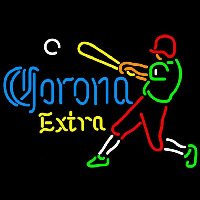 Corona E tra Baseball Player Beer Sign Neonreclame
