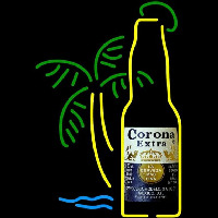 Corona E tra Bottle Palm Tree Beer Sign Neonreclame