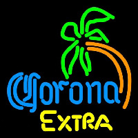 Corona E tra Curved Palm Tree Beer Sign Neonreclame