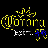 Corona E tra Flip Flops Beer Sign Neonreclame