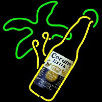 Corona E tra Palm Tree Bottle Beer Sign Neonreclame