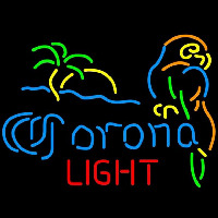 Corona Light Palm Tree Parrot Beer Sign Neonreclame