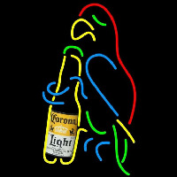 Corona Light Parrot Bottle Beer Sign Neonreclame