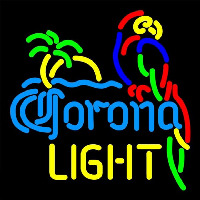 Corona Light Parrot With Palm Beer Sign Neonreclame