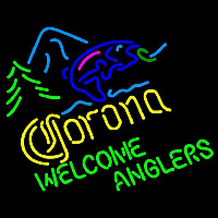 Corona Light Welcome Anglers Beer Sign Neonreclame