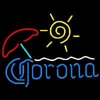 Corona Umbrella with Sun Beer Sign Neonreclame