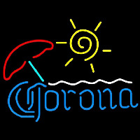 Corona Umbrella with Sun Beer Sign Neonreclame