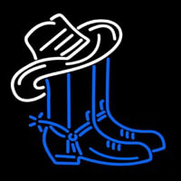 Cowboy Boots Logo Block Neonreclame