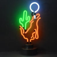 Coyote Moon Cactus Desktop Neonreclame