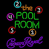 Crown Royal Pool Room Billiards Beer Sign Neonreclame