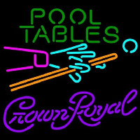 Crown Royal Pool Tables Billiards Beer Sign Neonreclame