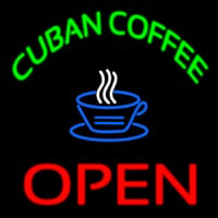 Cuban Coffee Red Open Logo Neonreclame