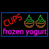 Cups Frozen Yogurt Neonreclame