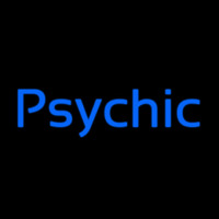 Cursive Blue Psychic Neonreclame