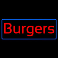 Cursive Burgers With Border Neonreclame