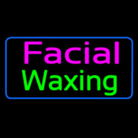 Cursive Facial Wa ing Blue Border Neonreclame