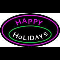 Cursive Happy Holidays Neonreclame