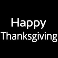 Cursive Happy Thanksgiving Neonreclame