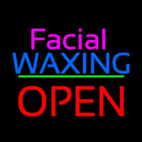 Cursive Pink Facial Wa ing Block Red Open Neonreclame