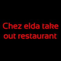 Custom Chez Elda Take Out Restaurant Neonreclame