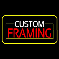 Custom Framing Yellow Border Neonreclame
