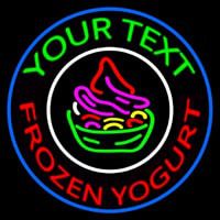 Custom Made Frozen Yogurt Neonreclame