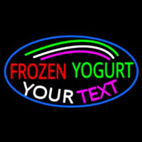 Custom Made Frozen Yogurt Neonreclame